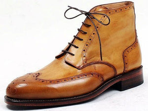 Handmade Men's Ankle High boots, Custom leather Jodhpurs boots