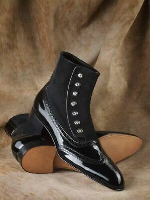 buttoned boots for men