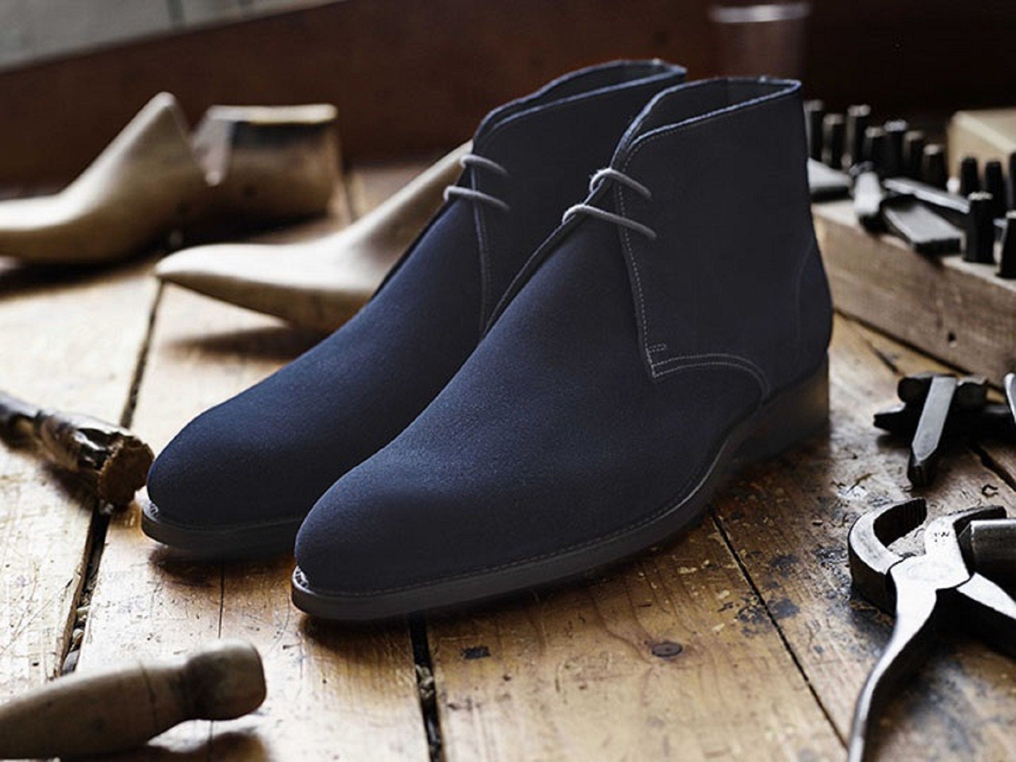 Men's Handmade Leather Wingtip Dress Boots, Wingtip Ankle High Dress Boots, Stylish Boots for Men's