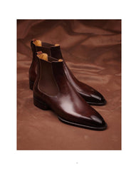 Handmade Genuine Leather Classic Chelsea Boots, Ankle Boot for Men